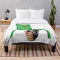 Froggy chair inspired plush blanket with soft, cozy material