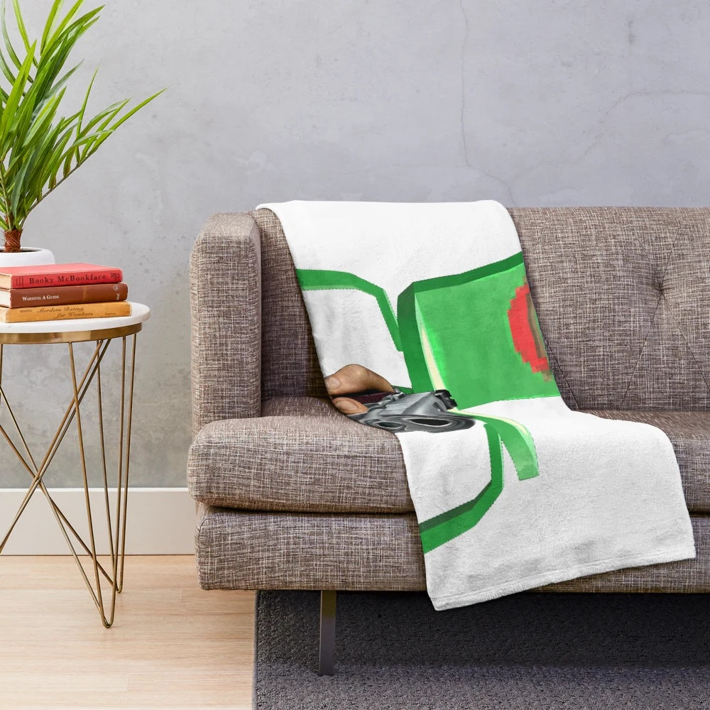 Froggy chair inspired plush blanket with soft, cozy material