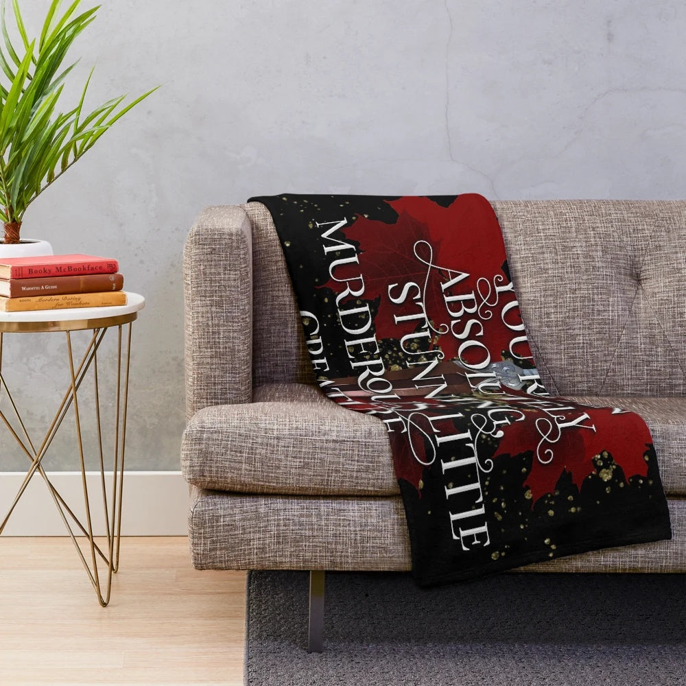 From Blood and Ash inspired plush blanket featuring fantasy book design