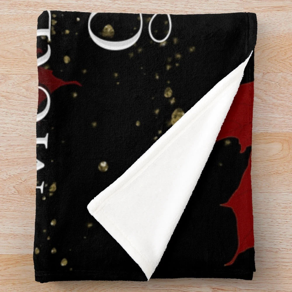 From Blood and Ash inspired plush blanket featuring fantasy book design