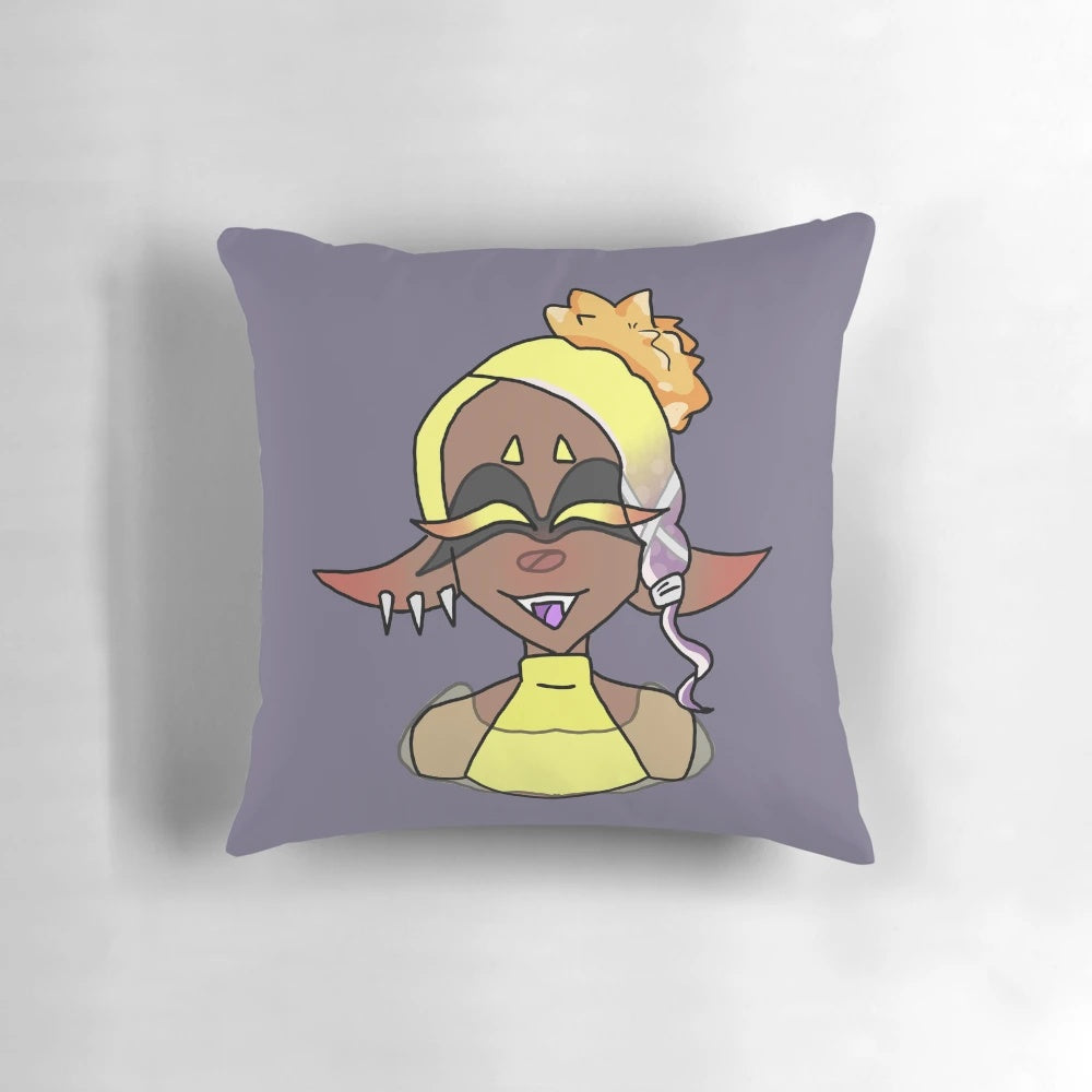 Frye Splatoon 3 Pillow - Soft, plush pillow featuring the Splatoon idol Frye