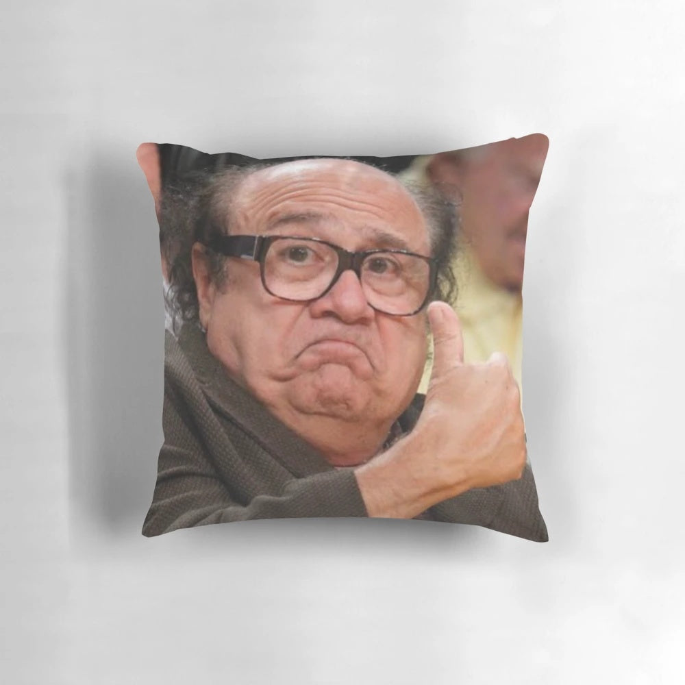 Danny Devito inspired "Always Sunny in Philadelphia" themed decorative pillow