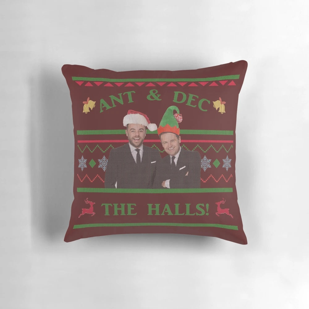 Ant and Dec the halls Funny ITV Christmas sweater Pillow