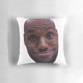 Lebron James Goofy Face Basketball Pillow