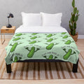 Funny cartoon pickle plush blanket