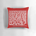 Funny Christmas Vacation Quote Pillow featuring the iconic "Where's the Tylenol?" quote