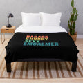 Chubby embalmer plush blanket with retro grunge typography