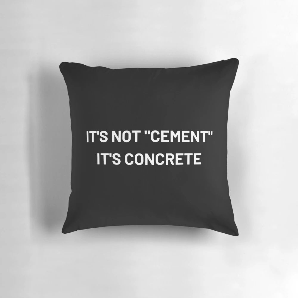 Humorous civil engineer pillow with text