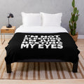 Funny dad plush blanket with "I'm not sleeping, I'm just resting my eyes" design