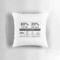 A cozy cotton pillow with a humorous dog hair design, perfect for dog owners.