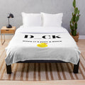 Funny duck plush blanket with meme design