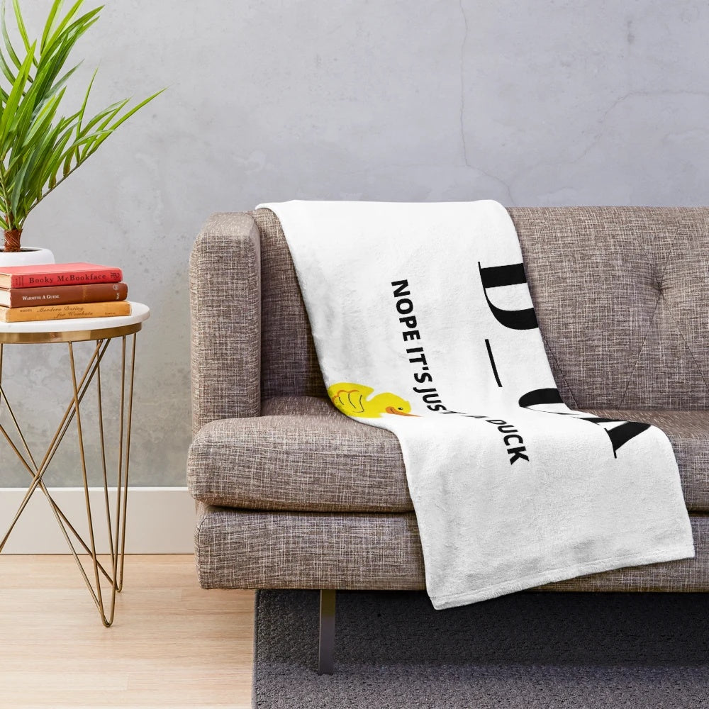 Funny duck plush blanket with meme design