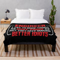 Funny engineer plush blanket with a mechanical engineering humor design