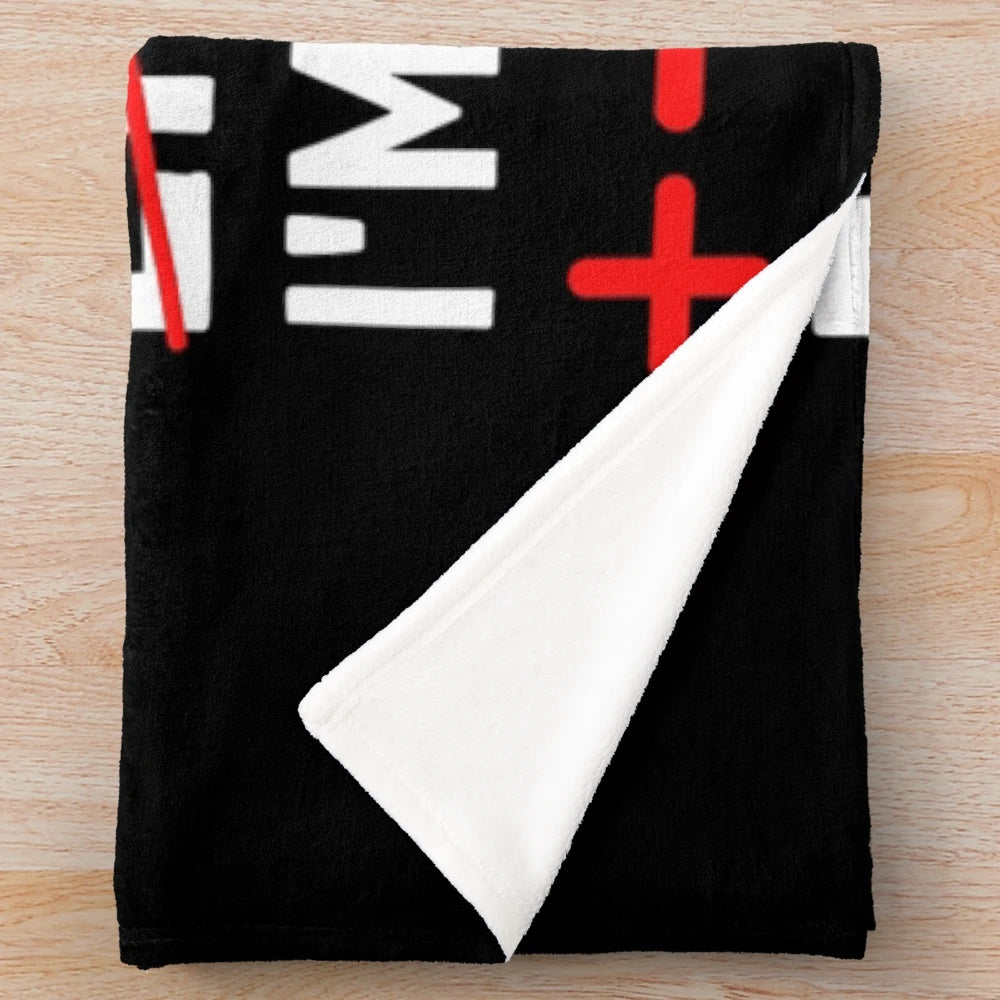 Plush blanket with a humorous engineer/math-themed design