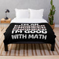 Funny engineer plush blanket with math and occupation humor