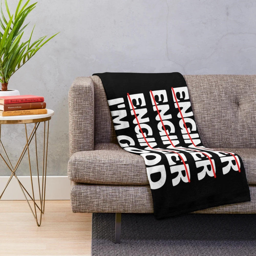 Funny engineer plush blanket with math and occupation humor