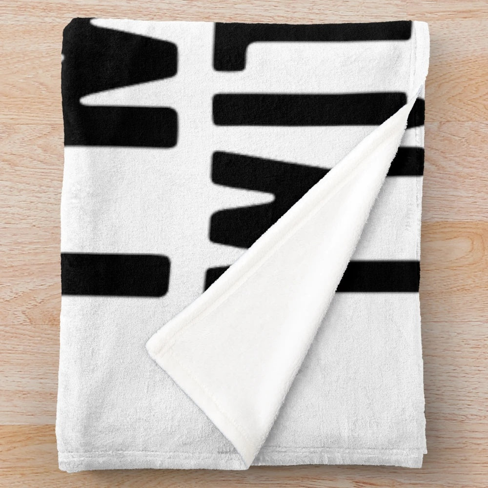 Funny engineering plush blanket featuring math and occupation-themed design