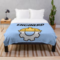 Enginerd plush blanket featuring an engineer design