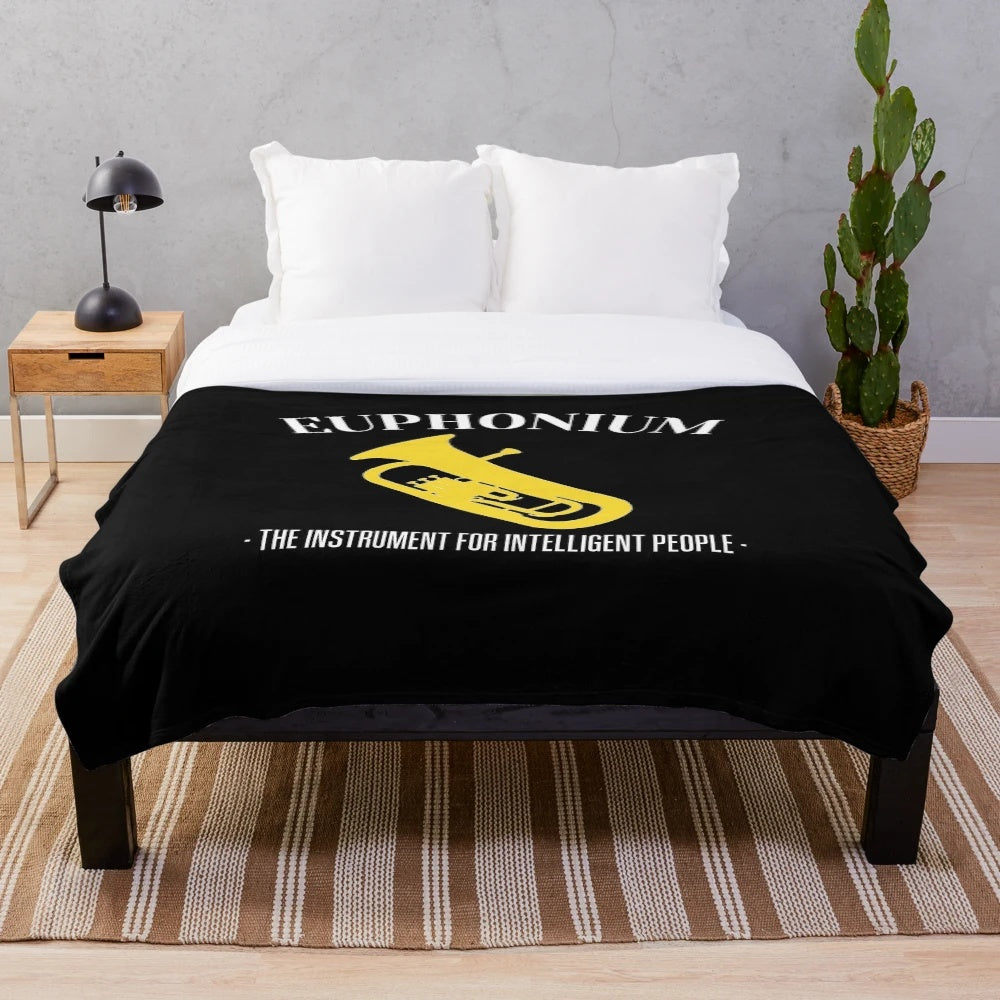 Funny Euphonium/Baritone Plush Blanket for Intelligent Musicians
