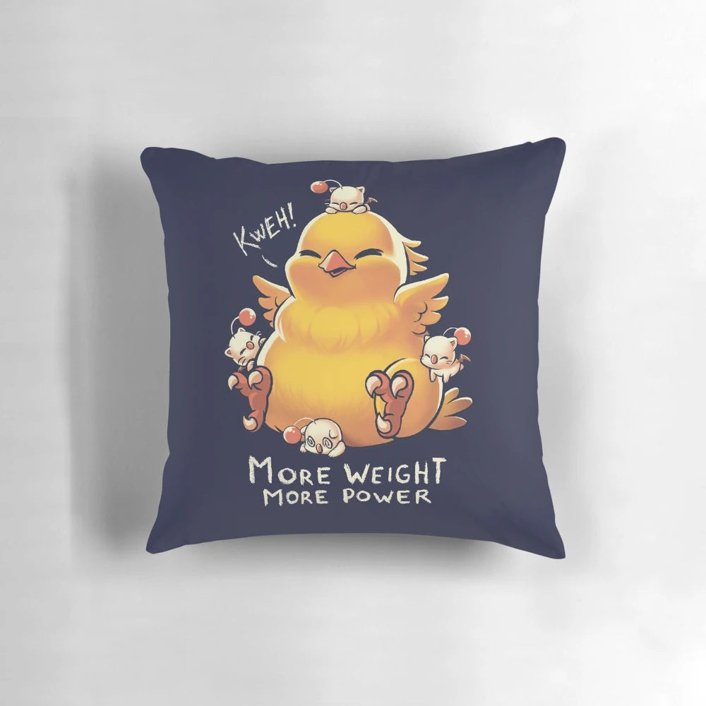 Soft and cuddly Chocobo pillow from the Final Fantasy video game series, featuring a humorous and oversized design.
