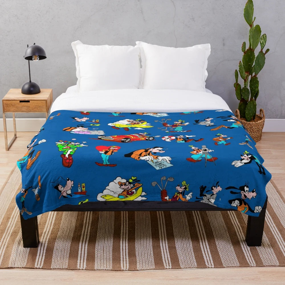 Funny Goofy Collage Plush Blanket