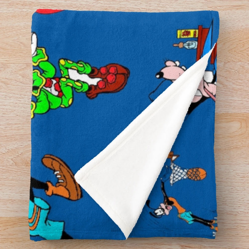 Funny Goofy Collage Plush Blanket