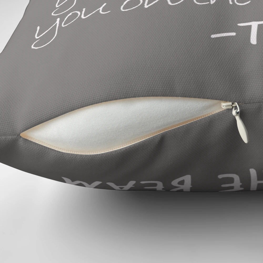 Funny gymnastics quotes pillow featuring the text "If You Fall Off the Beam"