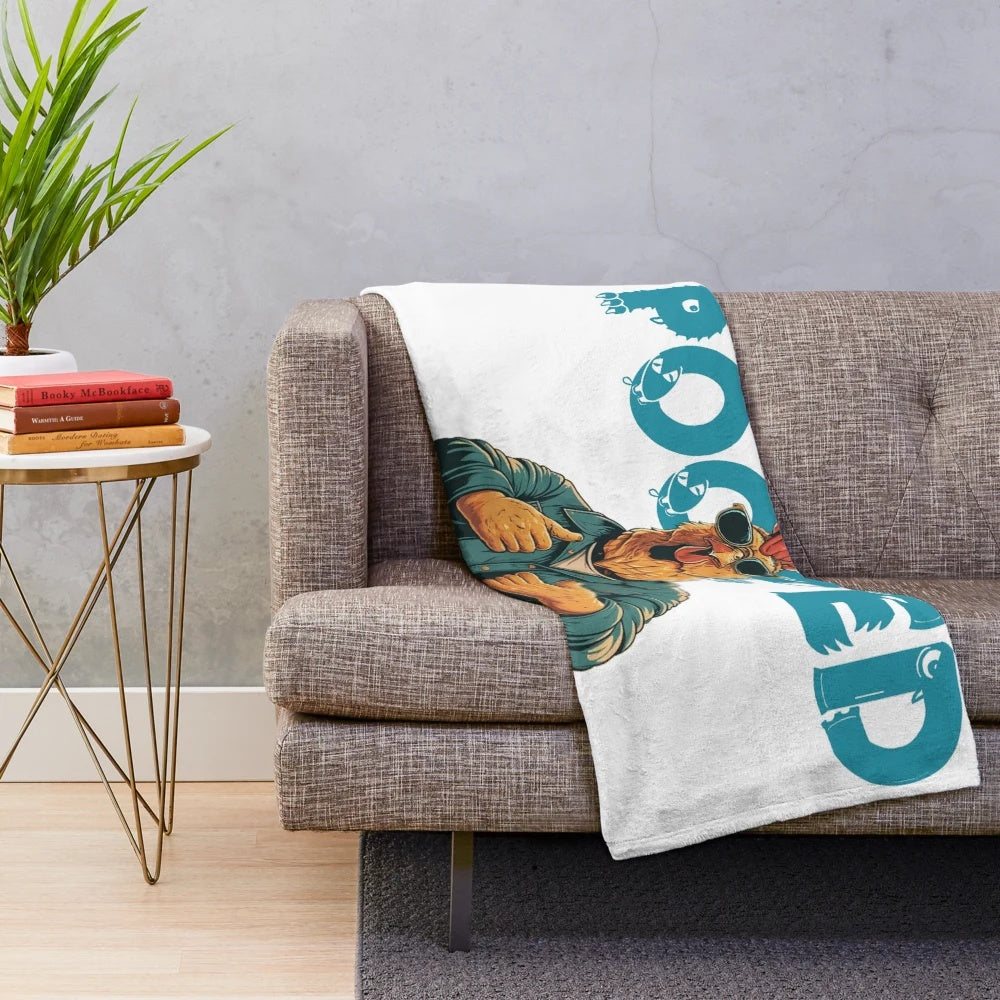Funny plush blanket with text "I don't poop this week