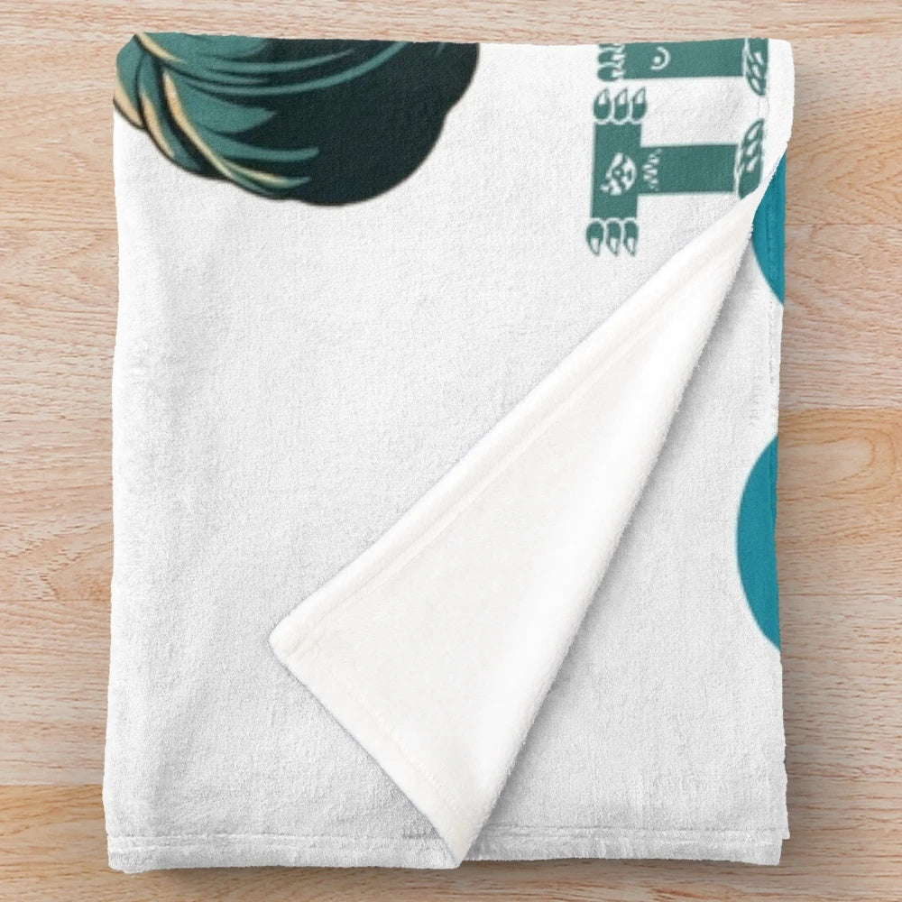 Funny plush blanket with text "I don't poop this week
