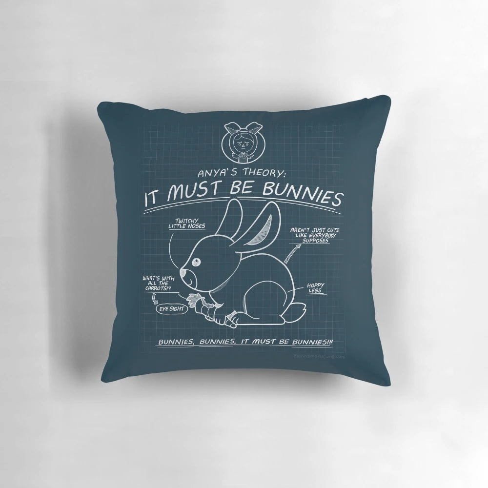 I Have a Theory Buffy the Vampire Slayer Pillow with Anya and Bunnies