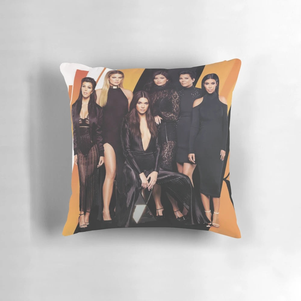Kardashian Family Tapestry Pillow with Humorous Design