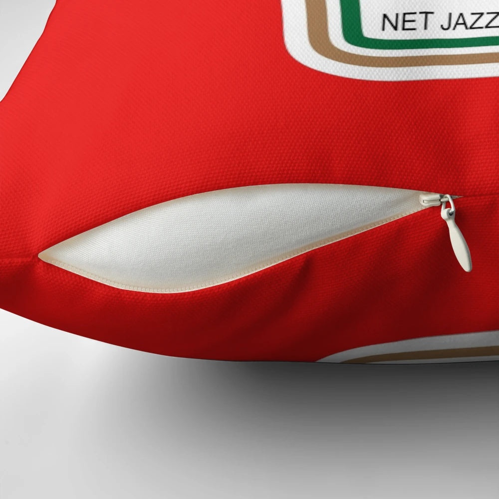 "Funny ketchup label costume pillow, perfect for Halloween or couple's costumes"