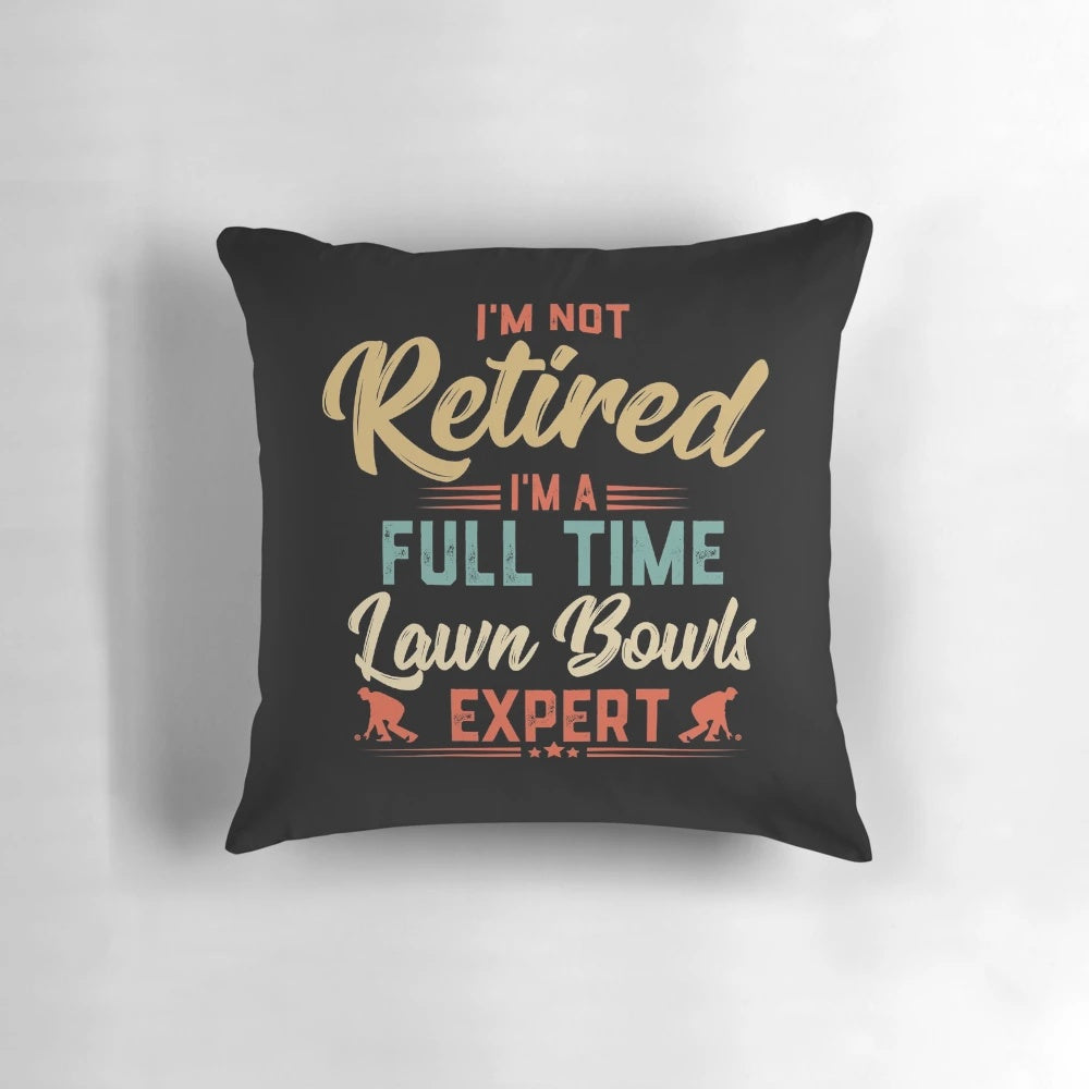 Lawn Bowls Pillow with Funny Grandpa Design