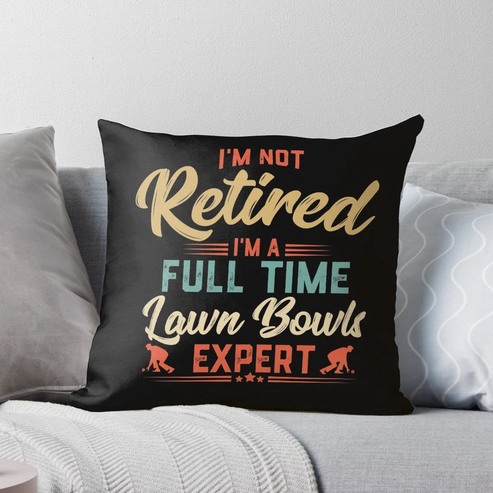 Lawn Bowls Pillow with Funny Grandpa Design