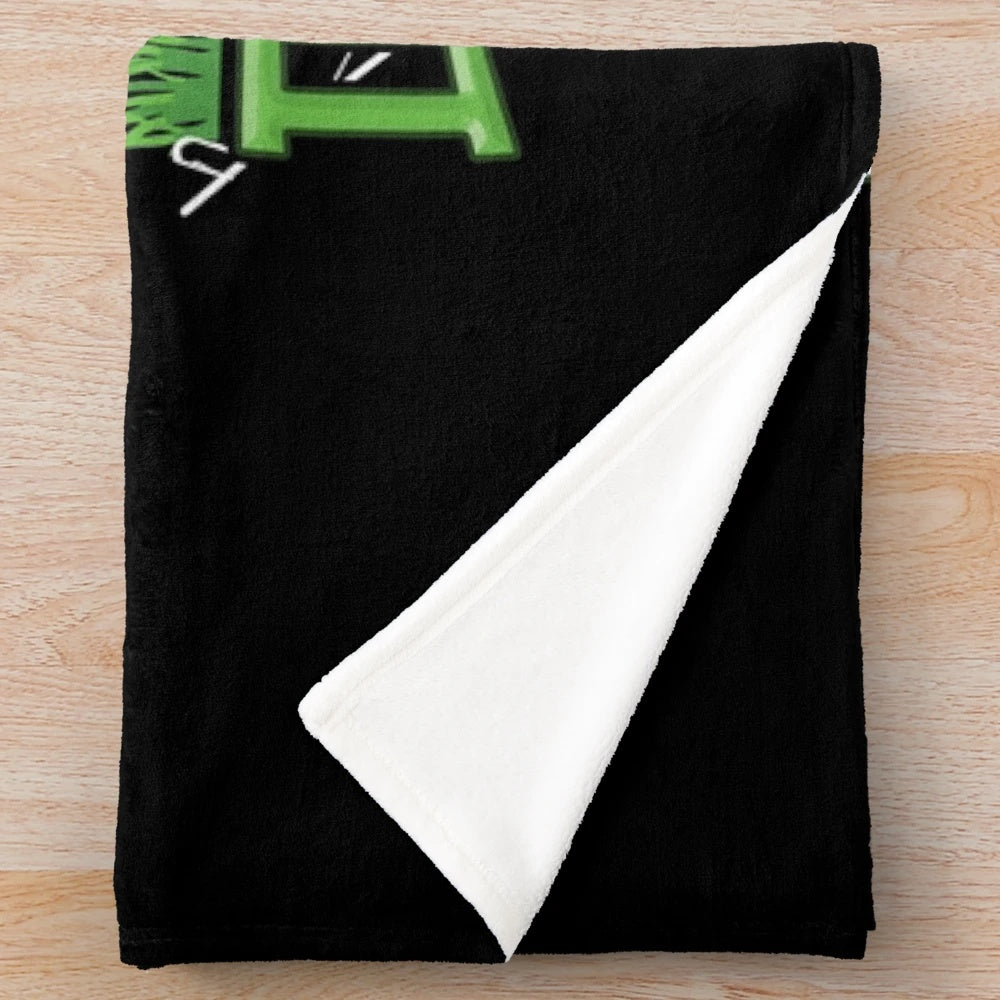 Plush blanket featuring a funny "Lawn Enforcement Officer" design for gardening enthusiasts