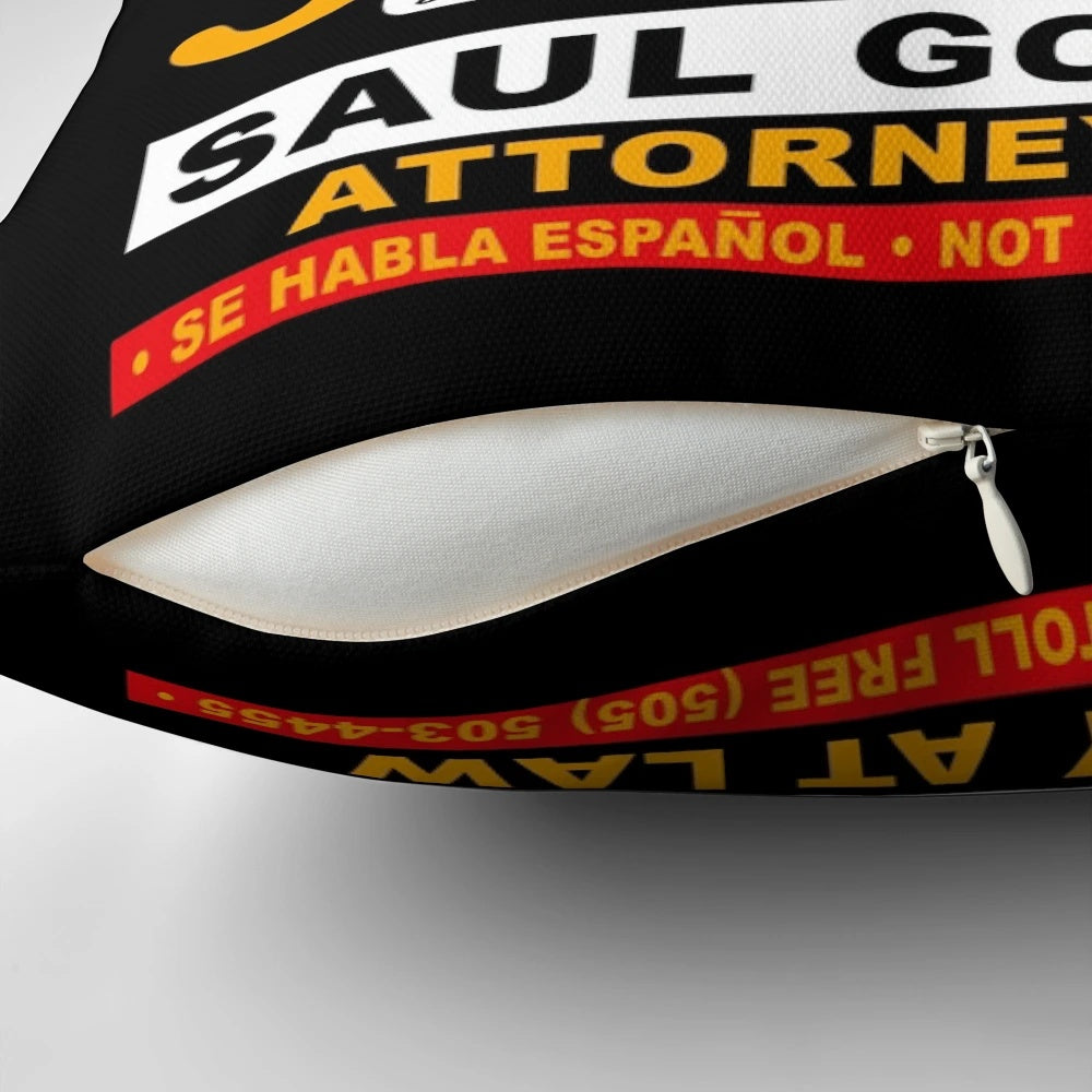 Pillow featuring the iconic character Saul Goodman from the TV show Better Call Saul