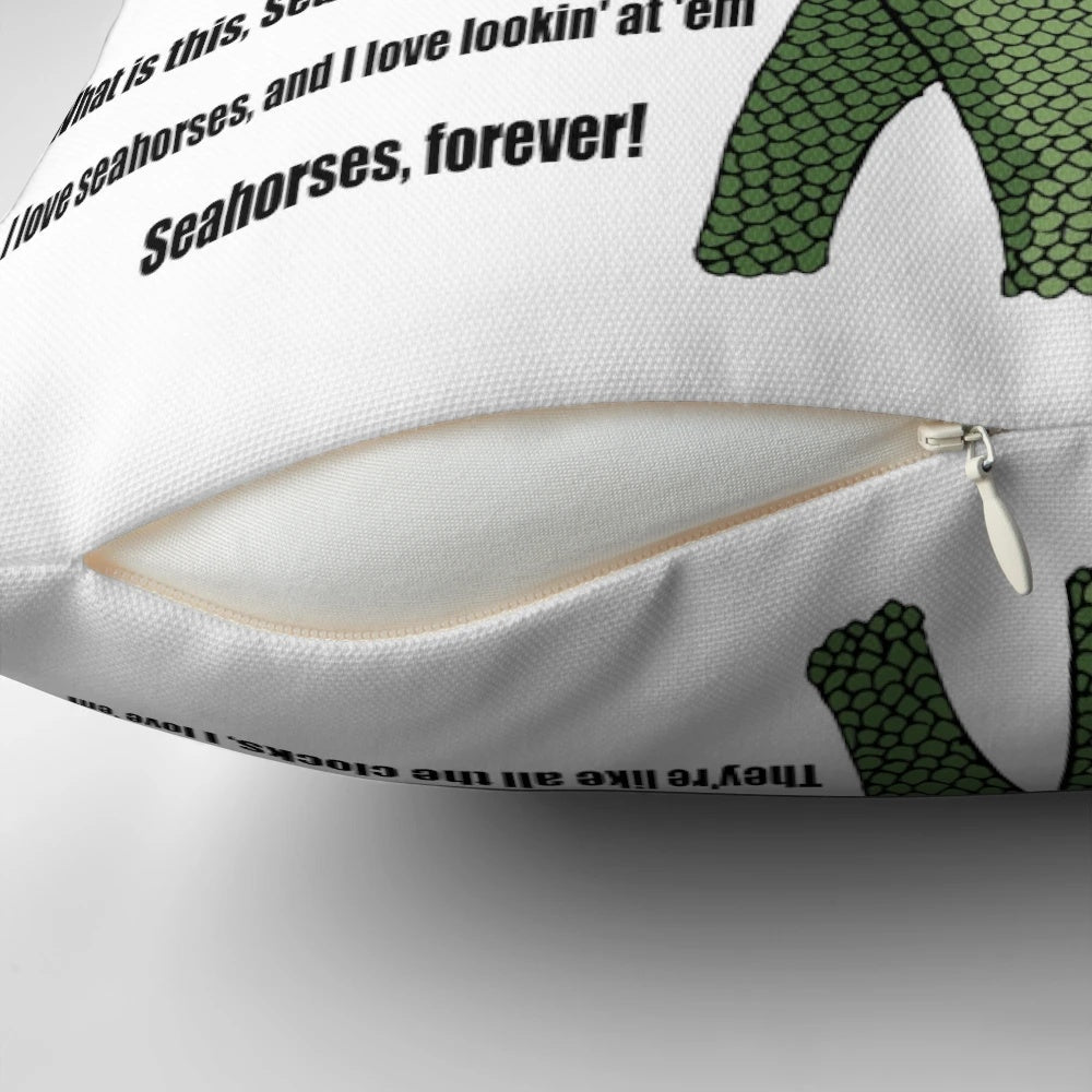 Vibrant and humorous pillow featuring popular lizard quote design from viral "Drinking Out of Cups" video.