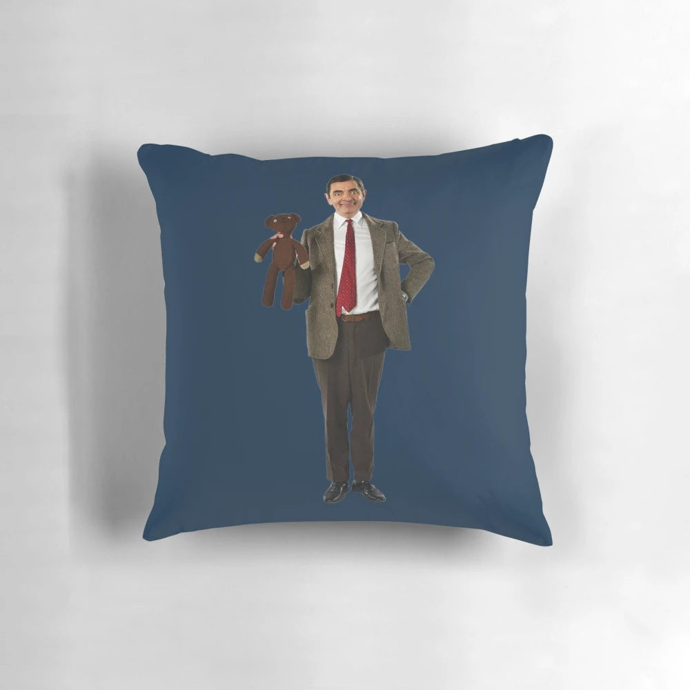 Mr Bean plush doll with a soft, cuddly teddy bear pillow, perfect for Persona fans