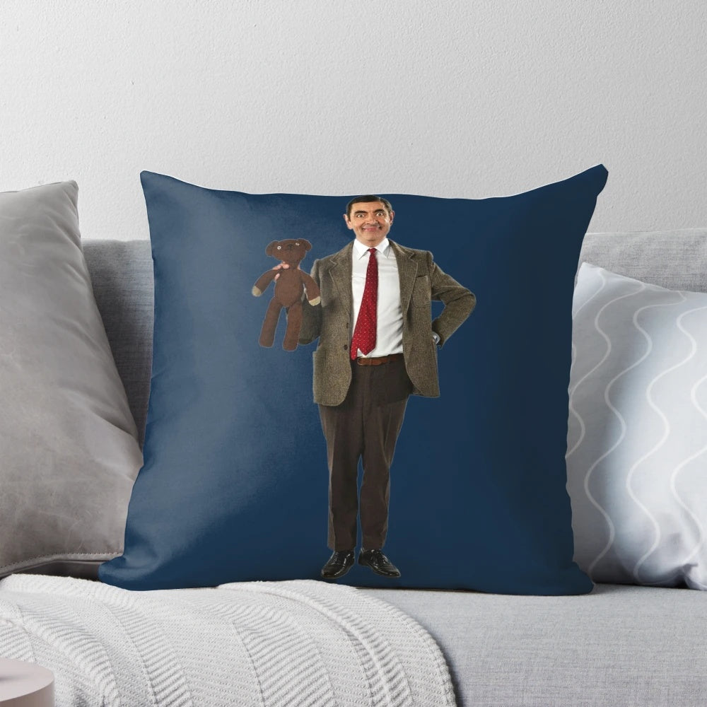 Mr Bean plush doll with a soft, cuddly teddy bear pillow, perfect for Persona fans