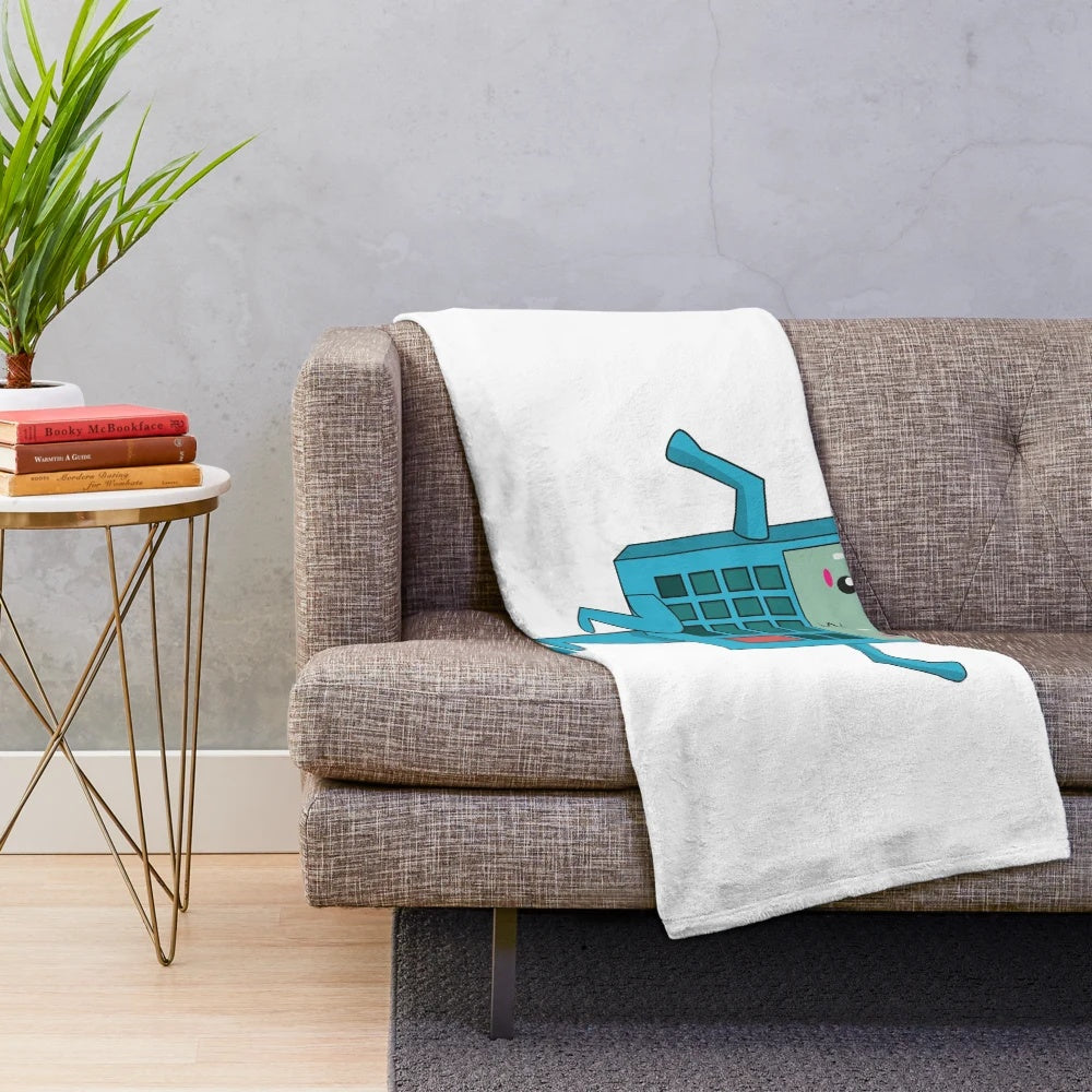 Plush blanket with a funny accounting pun design
