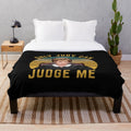 Soft and cozy plush blanket featuring the "Only Judy Can Judge Me" funny meme