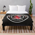 Funny pelicans plush blanket with "I Choose Violence" inspired design