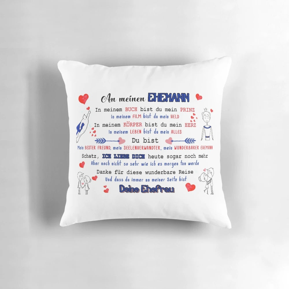 Funny and Personalized Pillow - Great Gift for Husbands and Boyfriends
