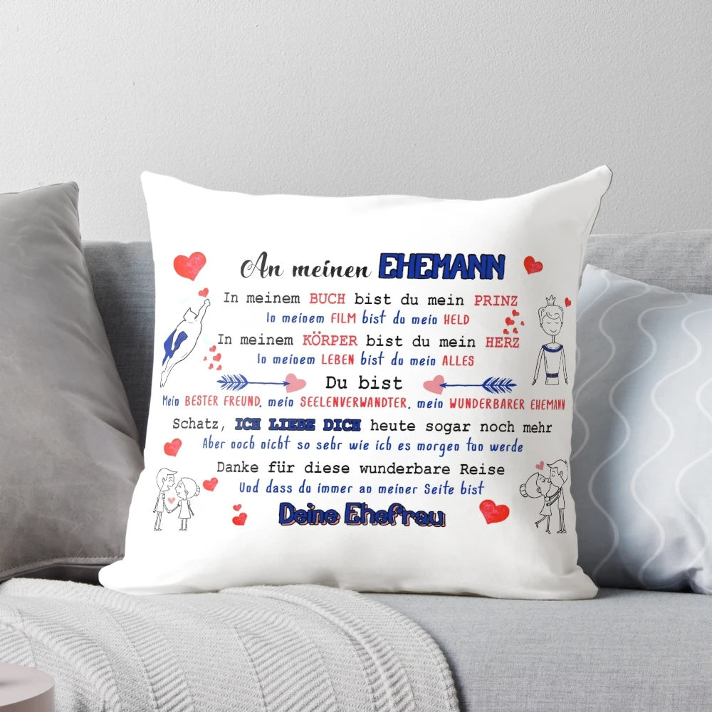 Funny and Personalized Pillow - Great Gift for Husbands and Boyfriends
