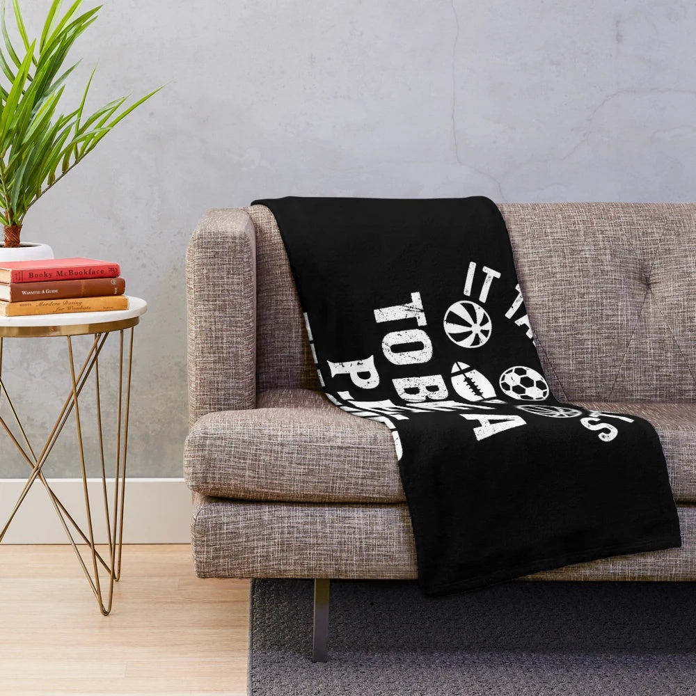 Funny plush blanket featuring a physical education teacher design