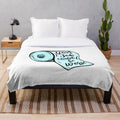 Funny toilet paper themed plush blanket for home decor