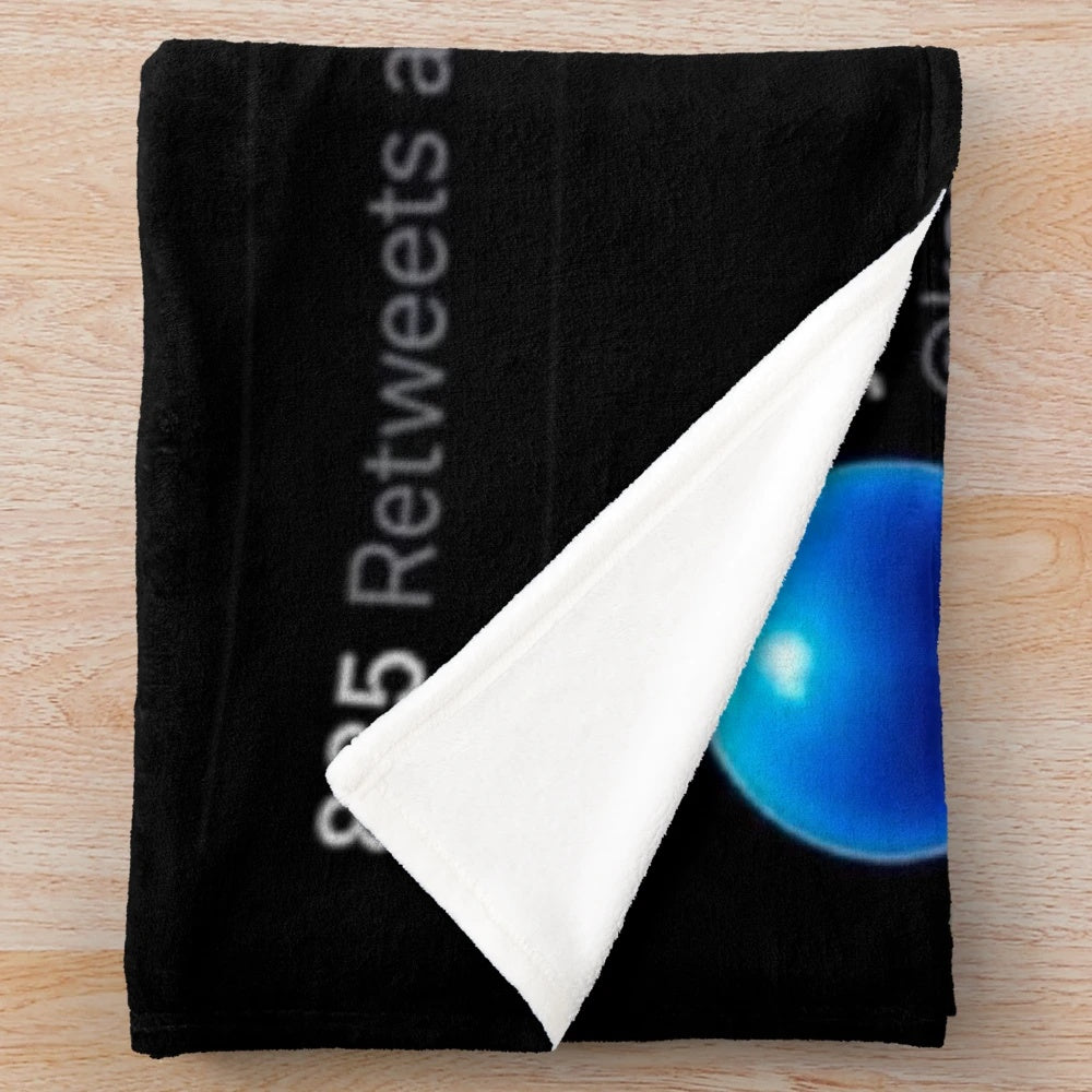 Plush blanket featuring a funny Twitter meme design with the text "I lowkey don't f with that b stormi