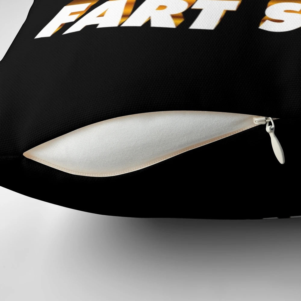Humorous "You're a Smart Fella or a Fart Smella" throw pillow with a snazzy seagull design