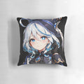 High-quality furina genshin impact sticker on a plush, soft pillow