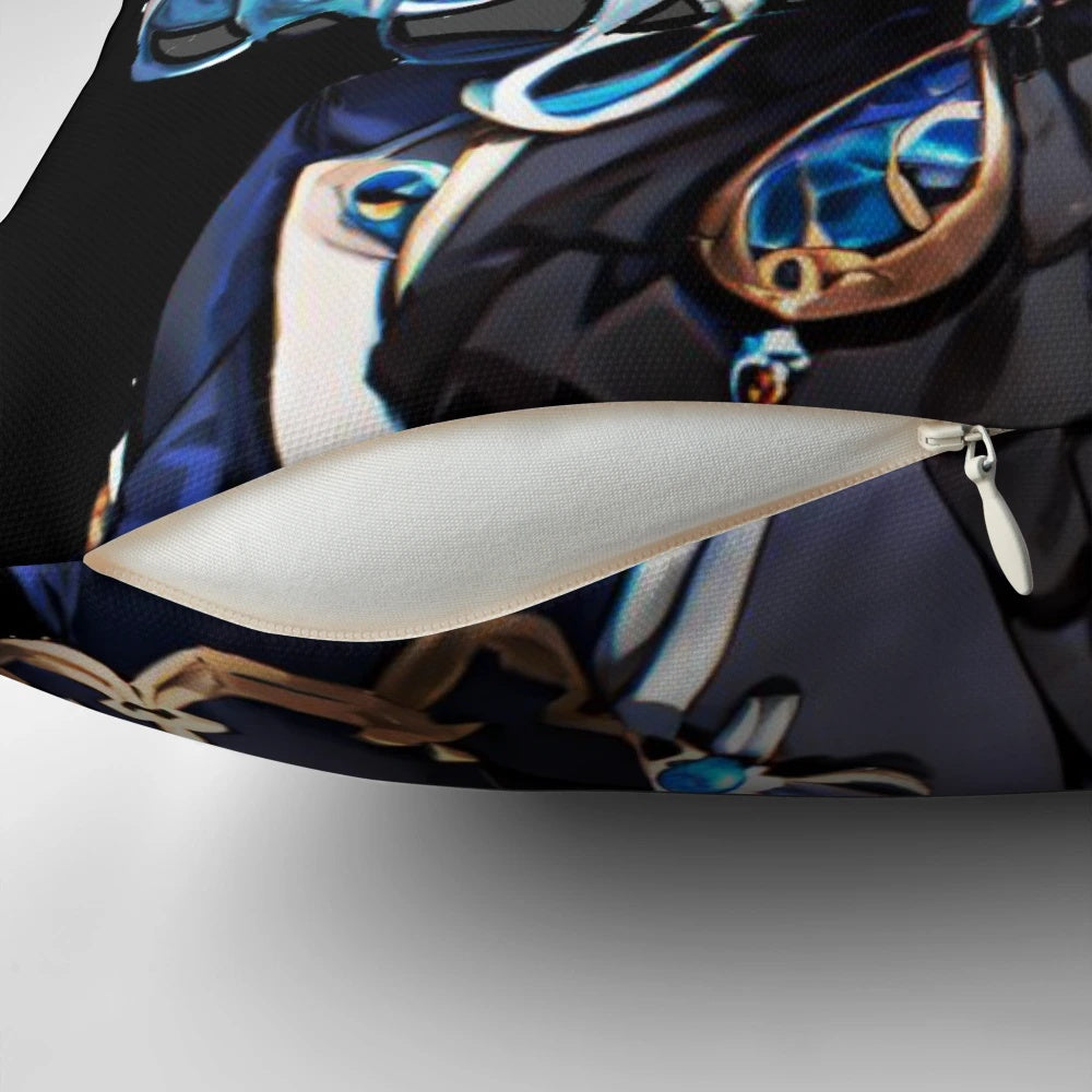 High-quality furina genshin impact sticker on a plush, soft pillow